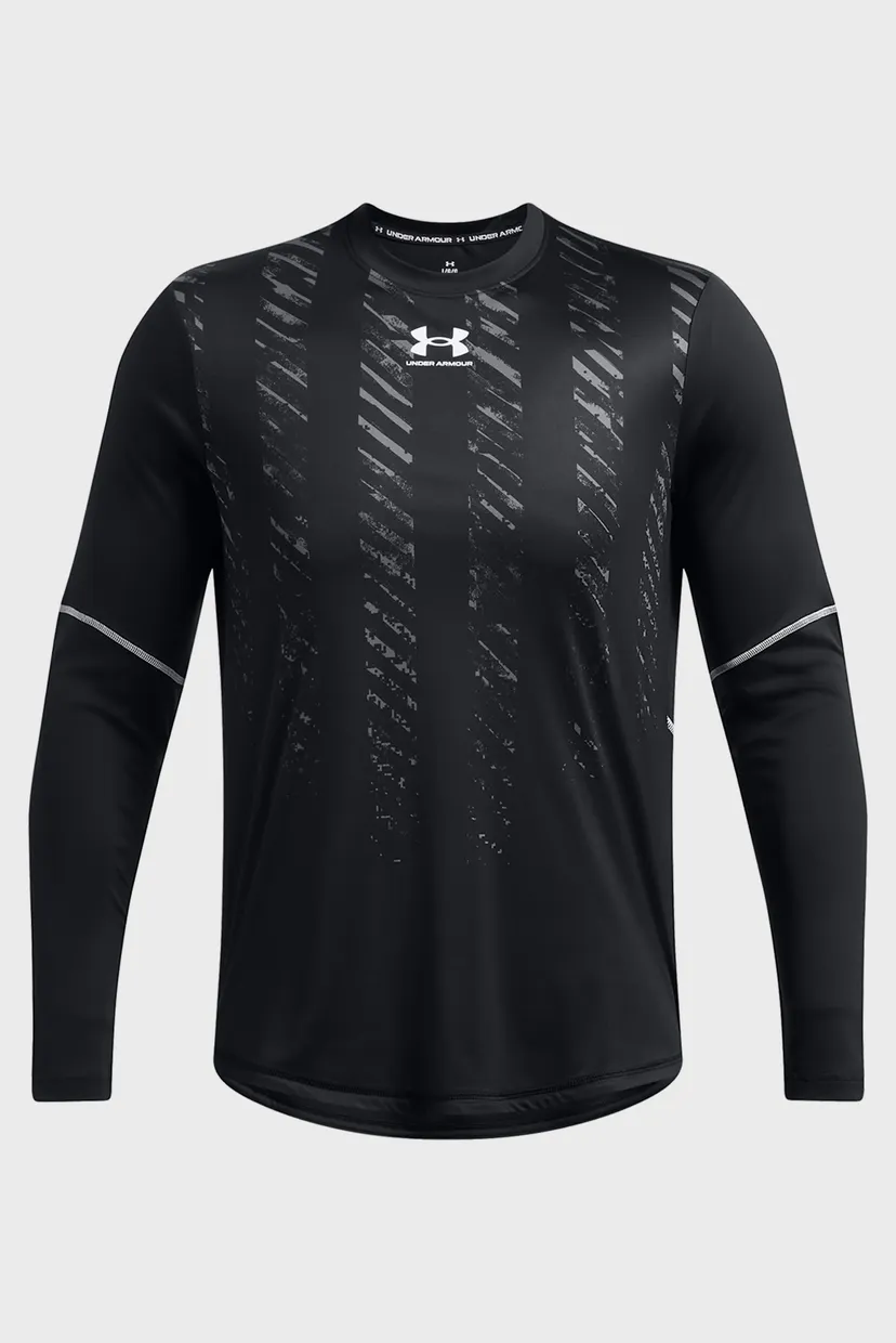 Чоловічий чорний лонгслів UA M's Ch. Pro LS Jersey 4