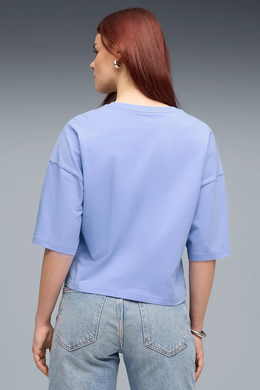 Женская фиолетовая футболка WARDROBE ESS Oversized Short Tee Women 3