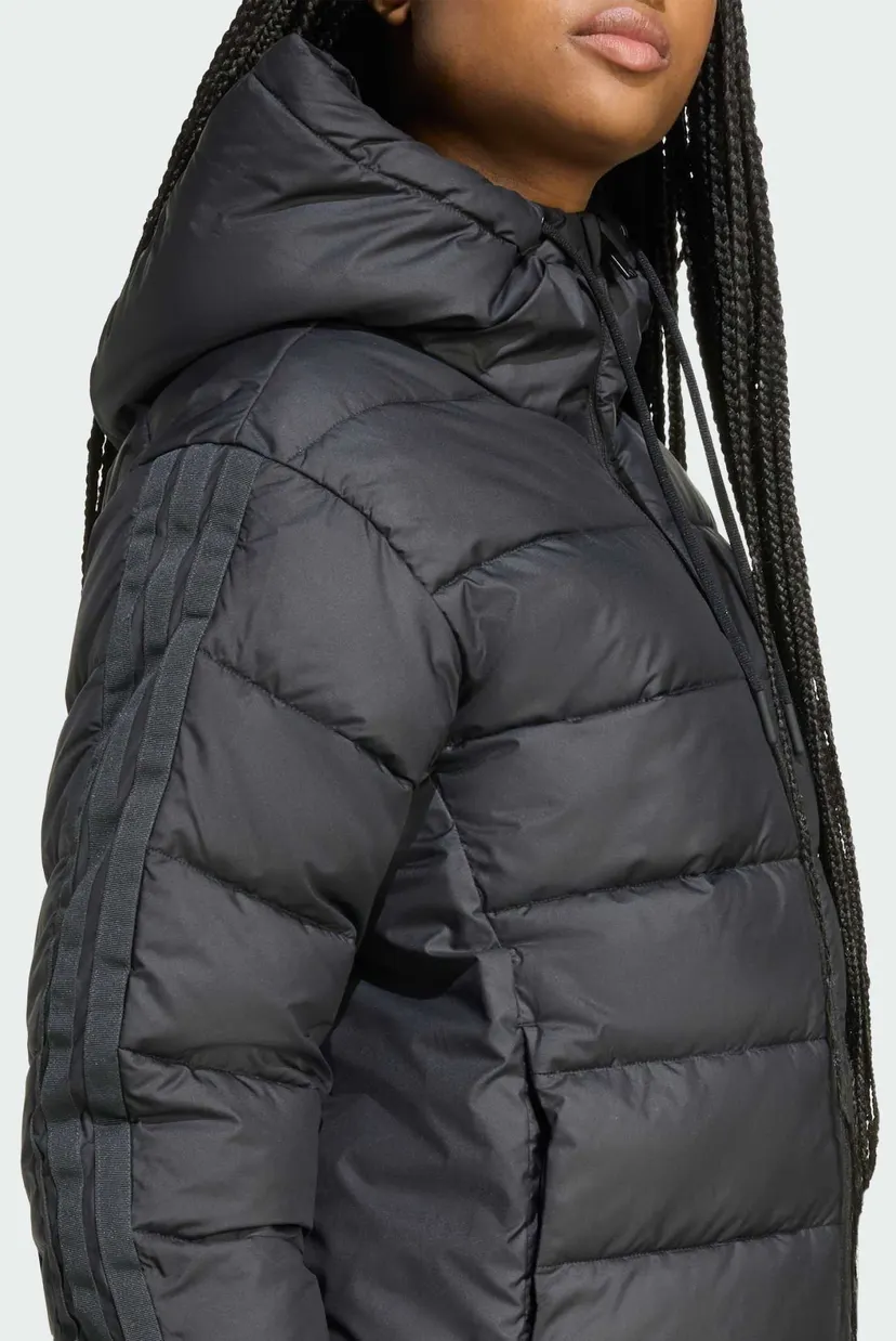Жіноча чорна куртка Essentials CLIMAWARM 3-Stripes Synthetic Down Hooded 5