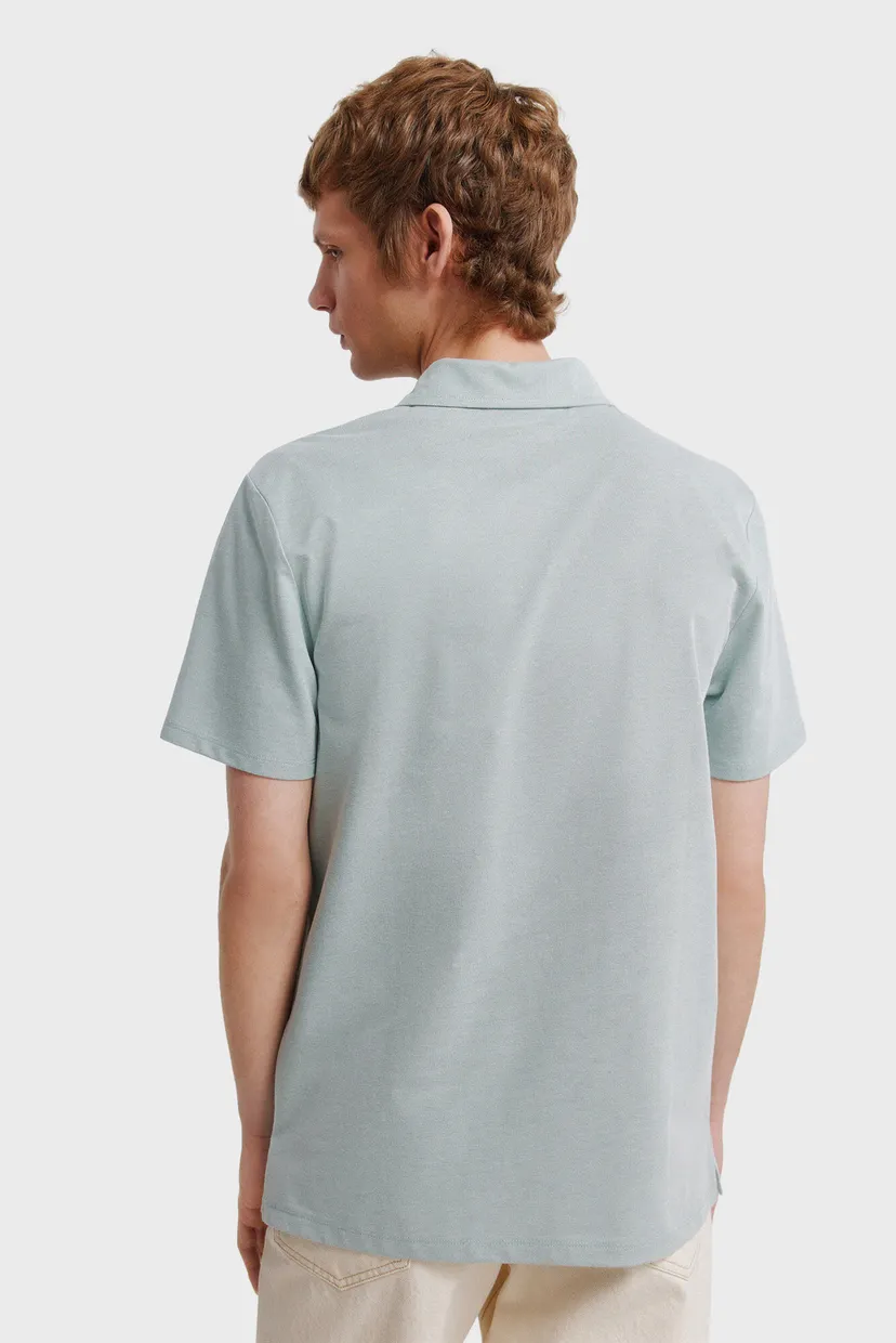 Мужское мятное поло slim fit 3