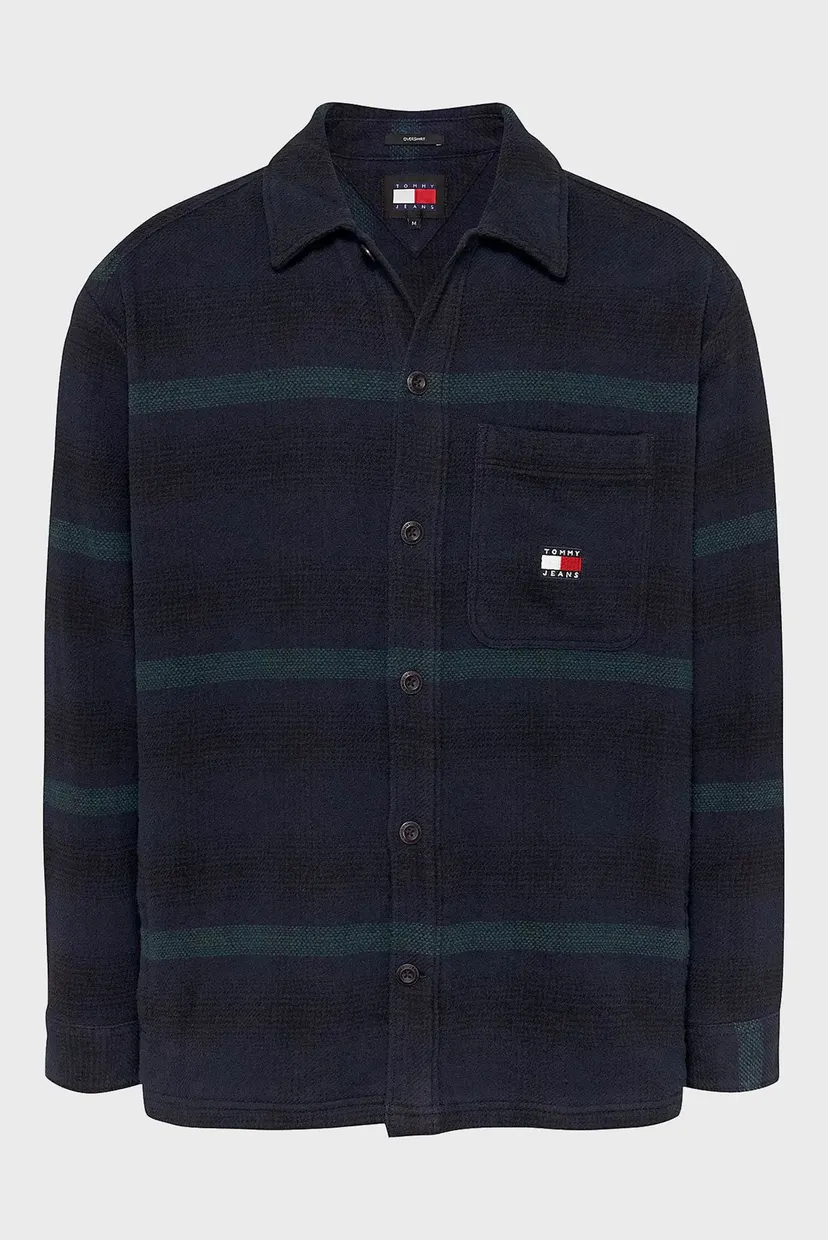 Чоловіча темно-синя картата сорочка TJM BADGE CHECK OVERSHIRT 5
