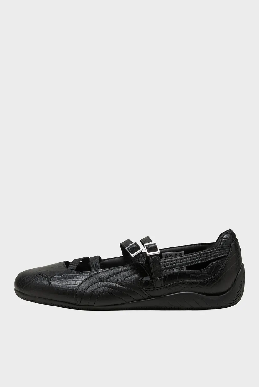 Женские черные балетки Speedcat Ballet Croc Print Sneakers Women 3