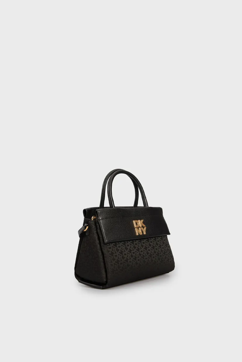 Женская черная сумка с узором ROSA SATCHEL 3