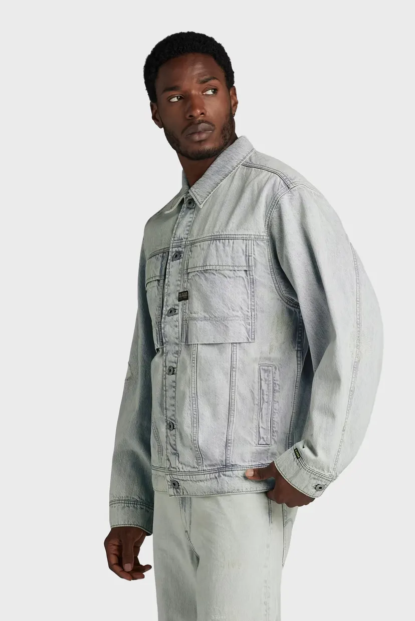 Мужская голубая джинсовая куртка Oversized 3