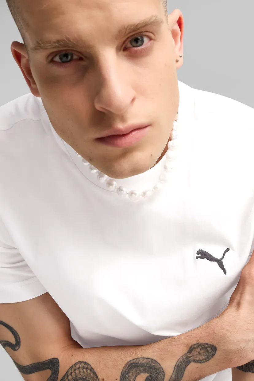 Мужская белая футболка Essentials Small Logo Tee Men 5
