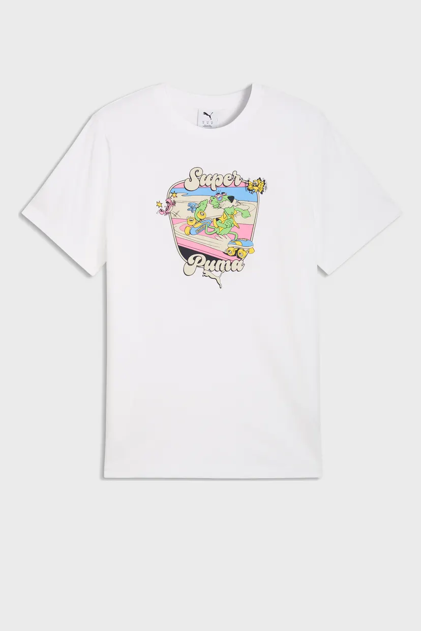 Мужская белая футболка Graphic Super PUMA Tee Men 4