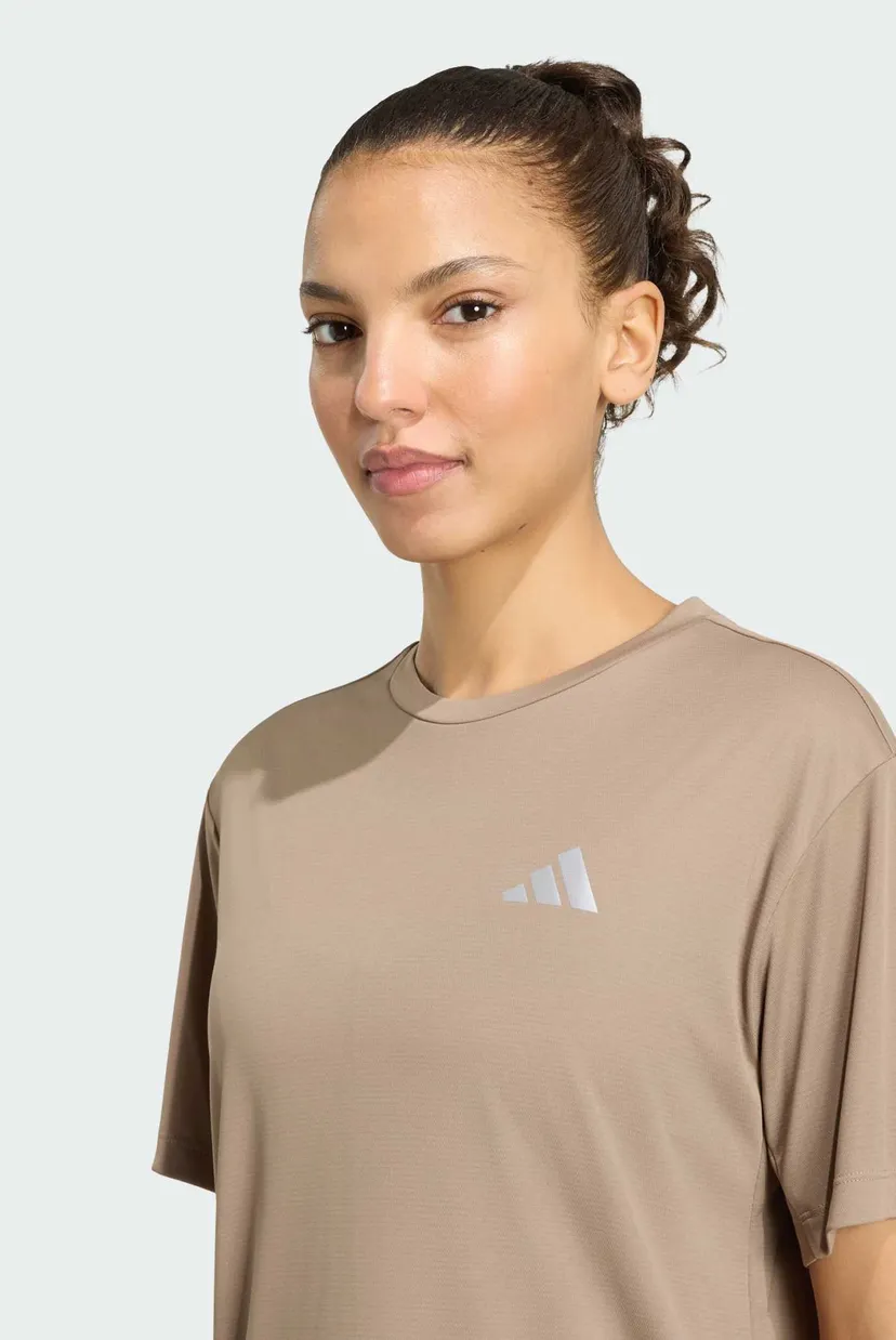 Женская бежевая футболка adi365 Running Essentials 4