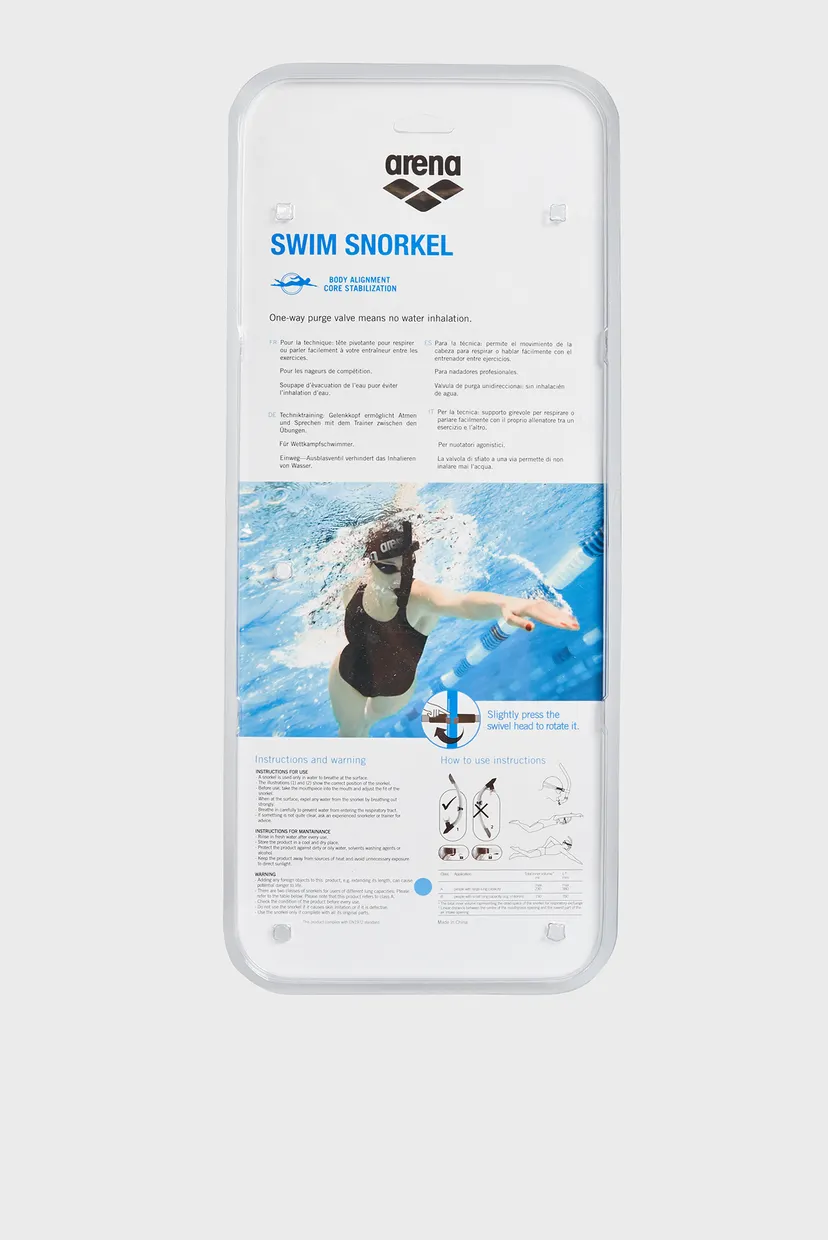 Черная трубка для плавания SWIM SNORKEL III 3