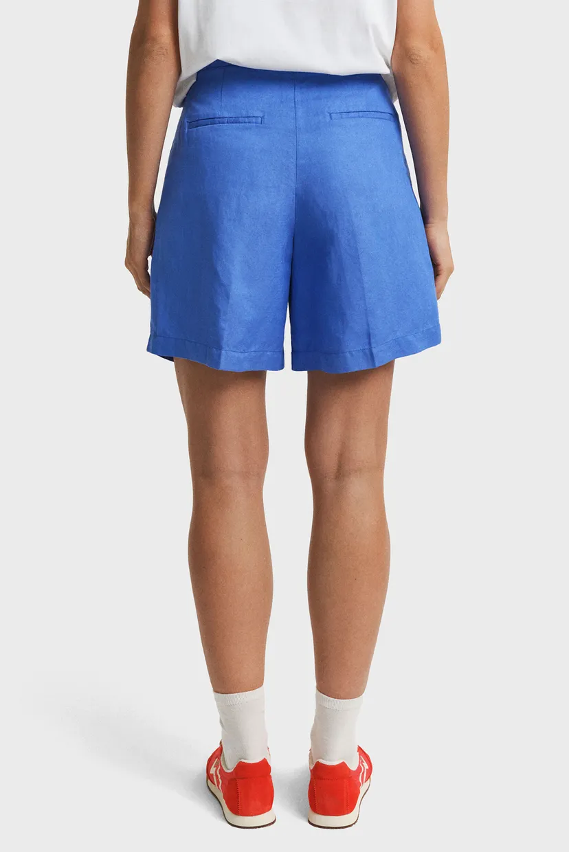 Жіночі сині лляні шорти TAILORED LINEN SHORTS 3