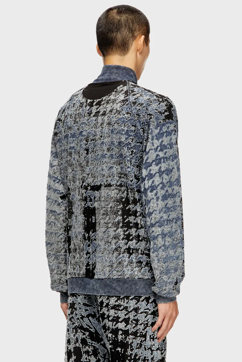 Чоловіча синя спортивна кофта з візерунком S-CORR CAMICIA/FS 3