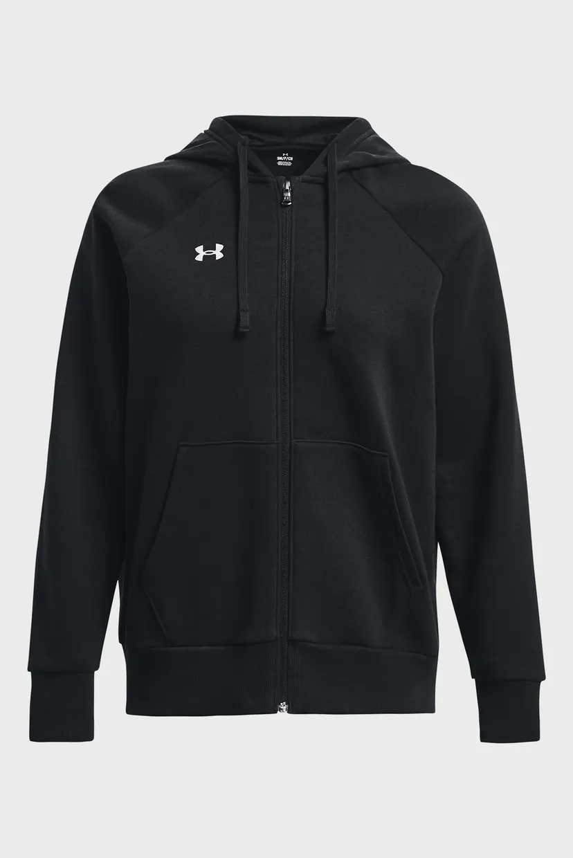Жіноче чорне худі UA Rival Fleece FZ Hoodie 5