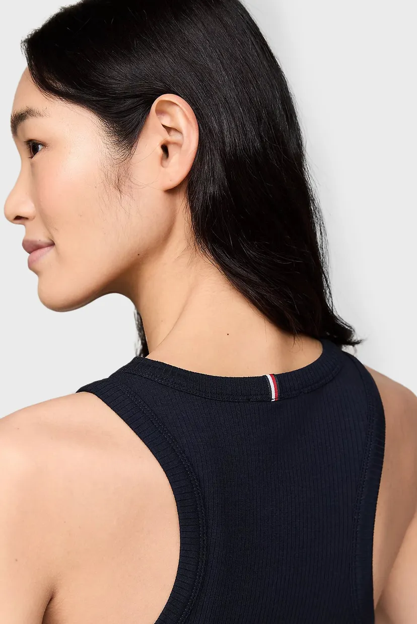 Жіноча темно-синя сукня RIB TANK PLEATED 4