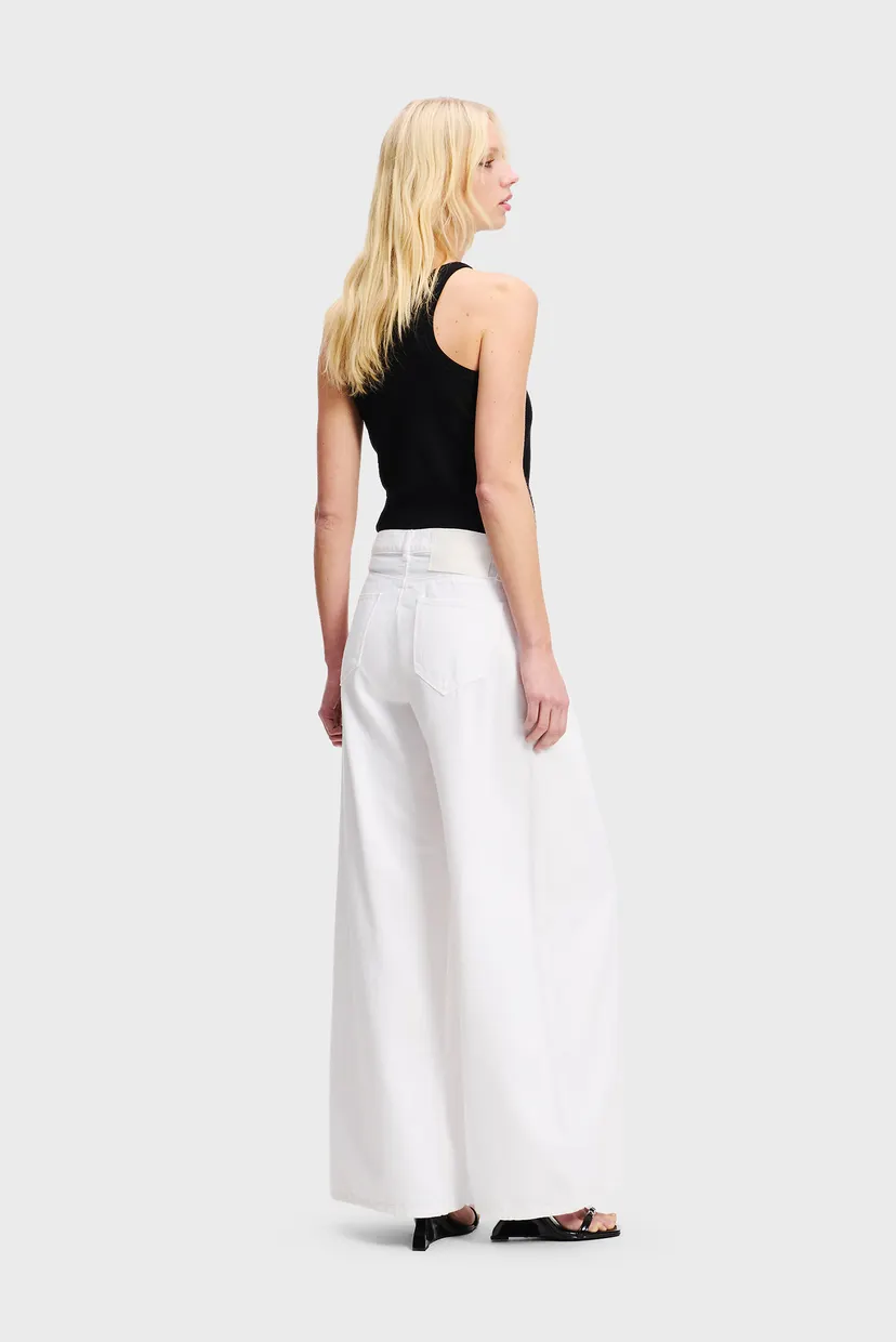 Женские белые джинсы WIDE LEG WHITE DENIM PANTS 4
