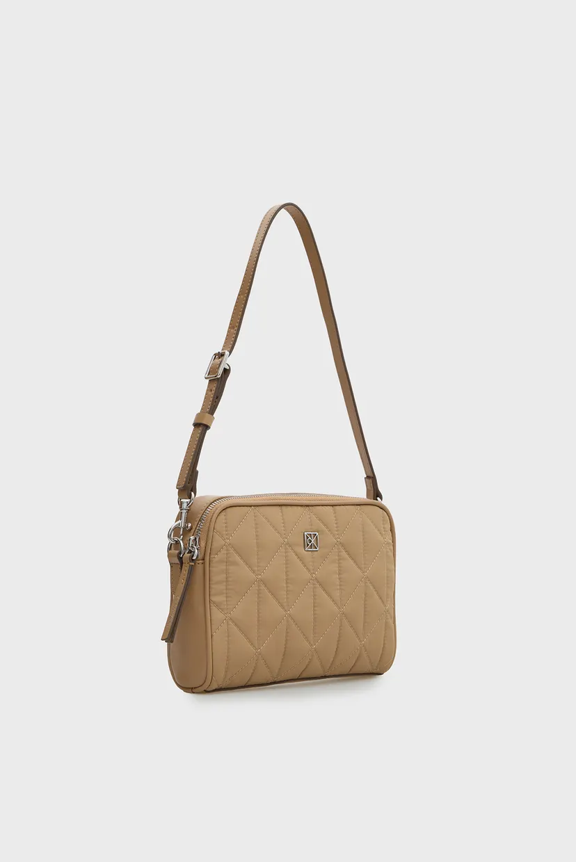 Женская бежевая сумка QUILTED NYLON 2X STRAP 3