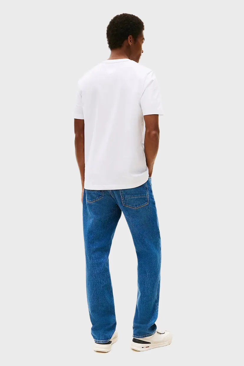 Мужская белая футболка HILFIGER FLOCK TEE 3