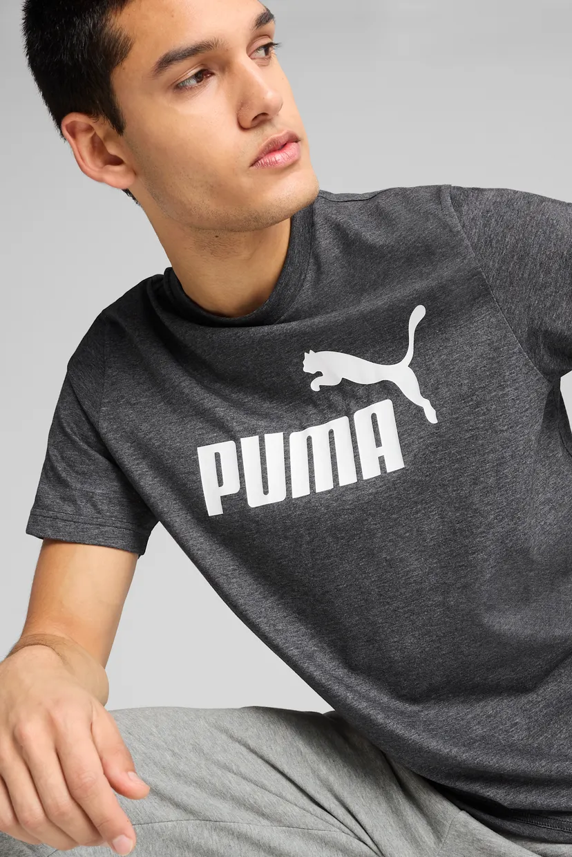 Чоловіча сіра футболка Essentials No. 1 Logo Heather Tee Men 4