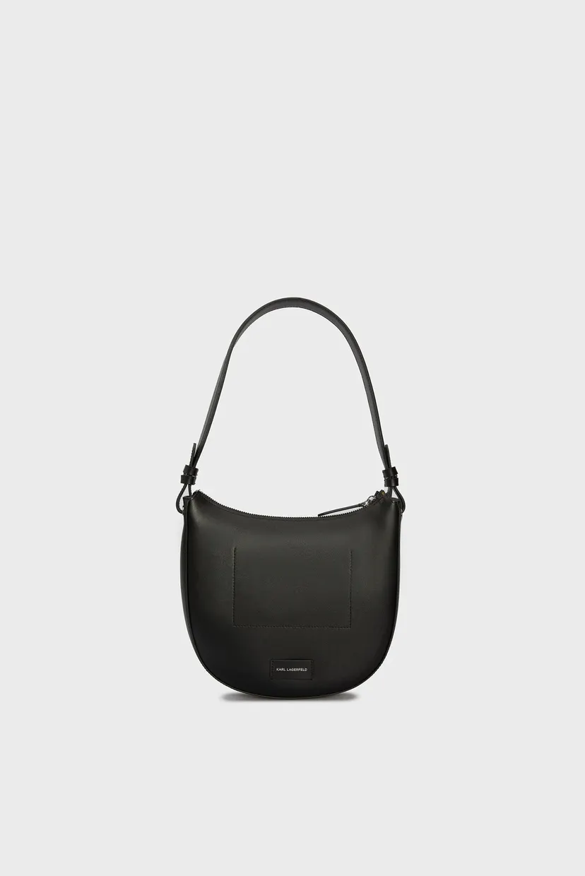 Женская черная кожаная сумка k circle moon shb perforated 4