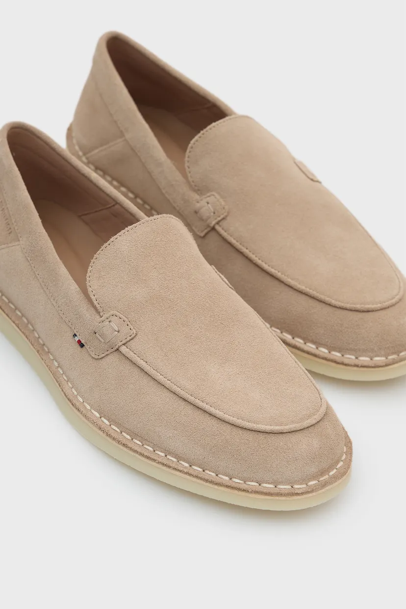 Чоловічі бежеві замшеві лофери STITCHDOWN Tommy Hilfiger