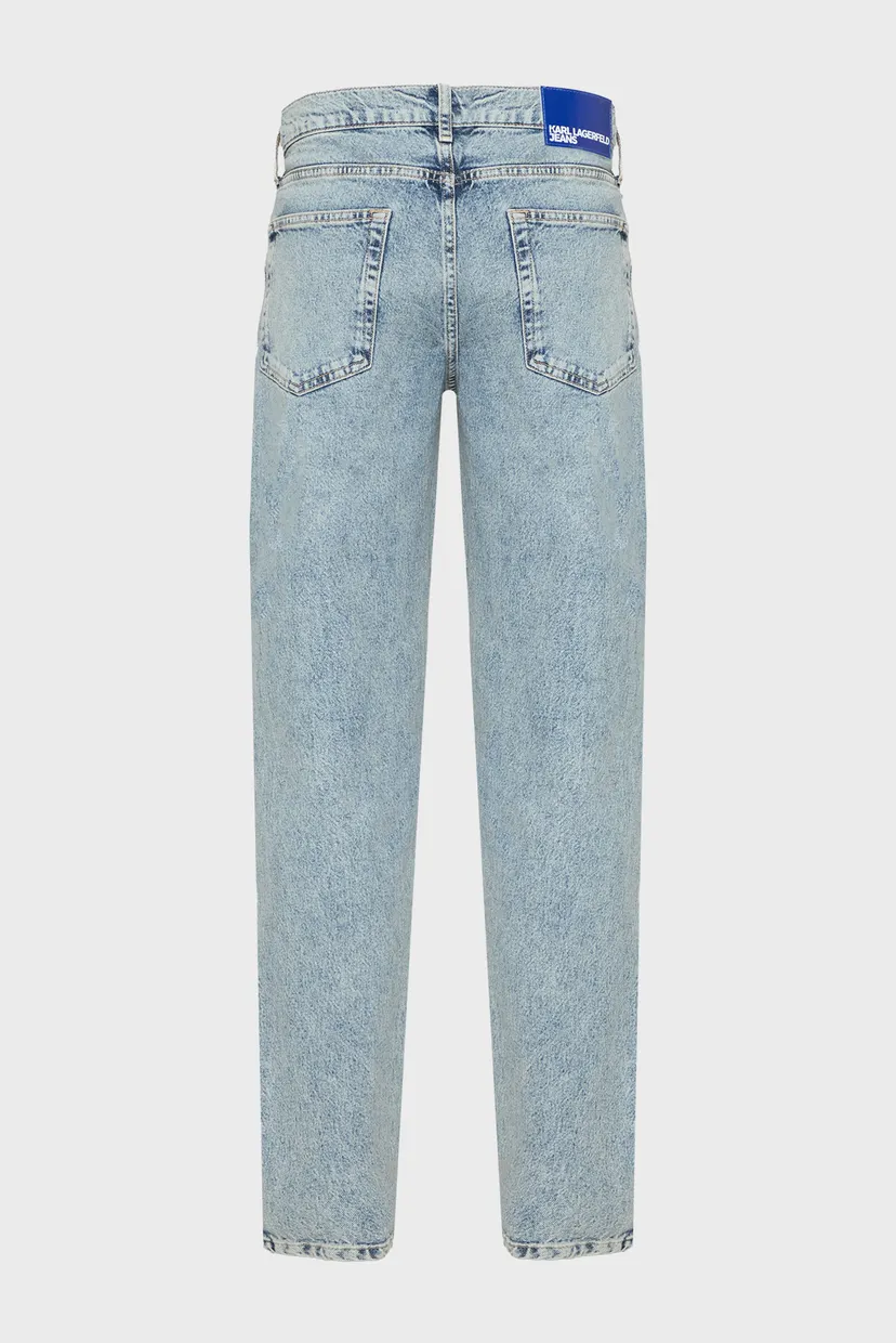Чоловічі блакитні джинси straight denim 6