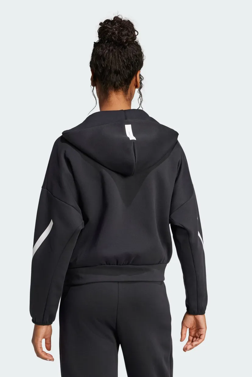 Женское черное худи adidas Z.N.E. Full-Zip adidas JC5392 — MD-Fashion