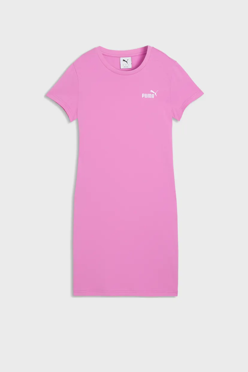 Женское розовое платье ESS Small No. 1 Logo Slim Dress Women 4
