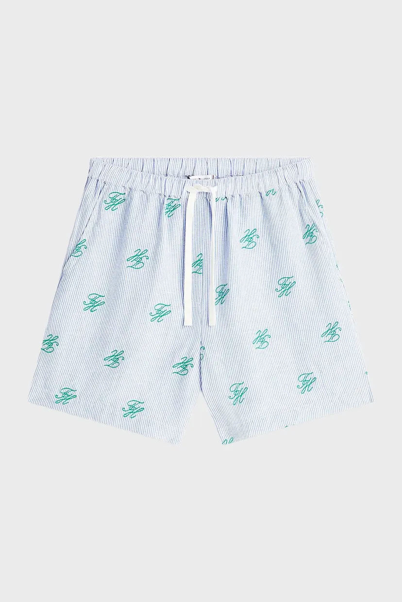 Жіночі блакитні лляні шорти у смужку SWIMSHOP AOP 5