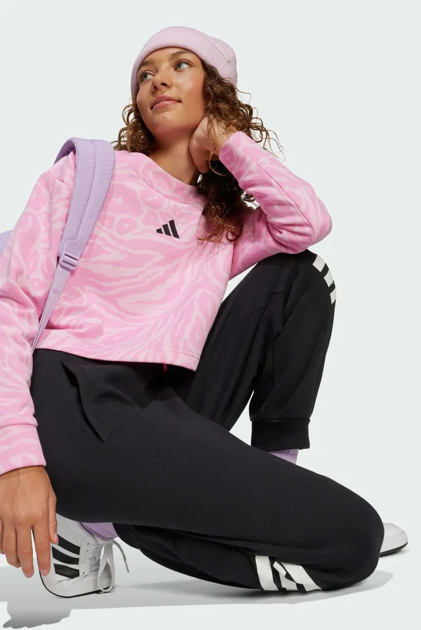 Дитячий рожевий світшот з візерунком Future Icons Cropped Kids 5