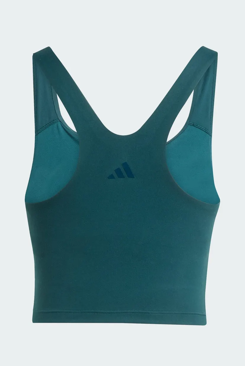 Женская темно-зеленая майка adidas All Me Medium Support 7