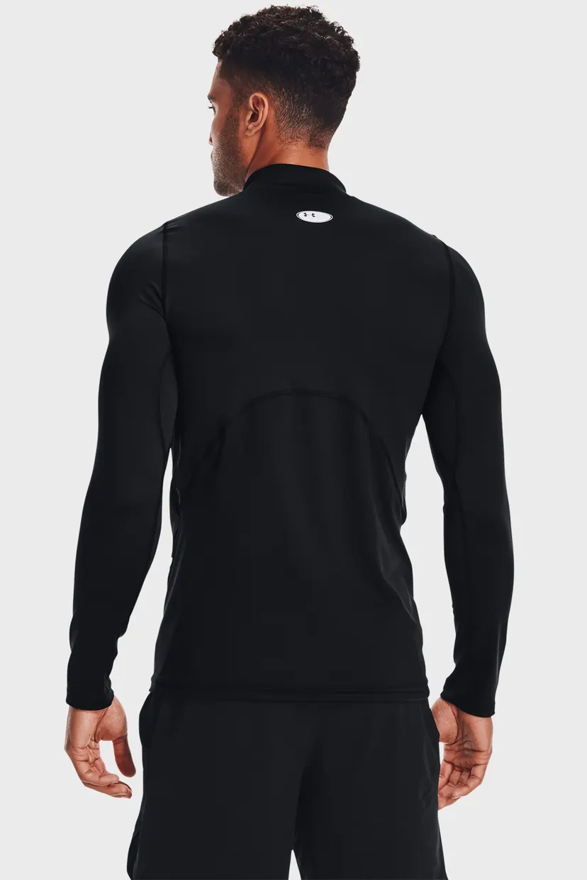 Мужской черный термореглан UA CG Armour Fitted Mock 3