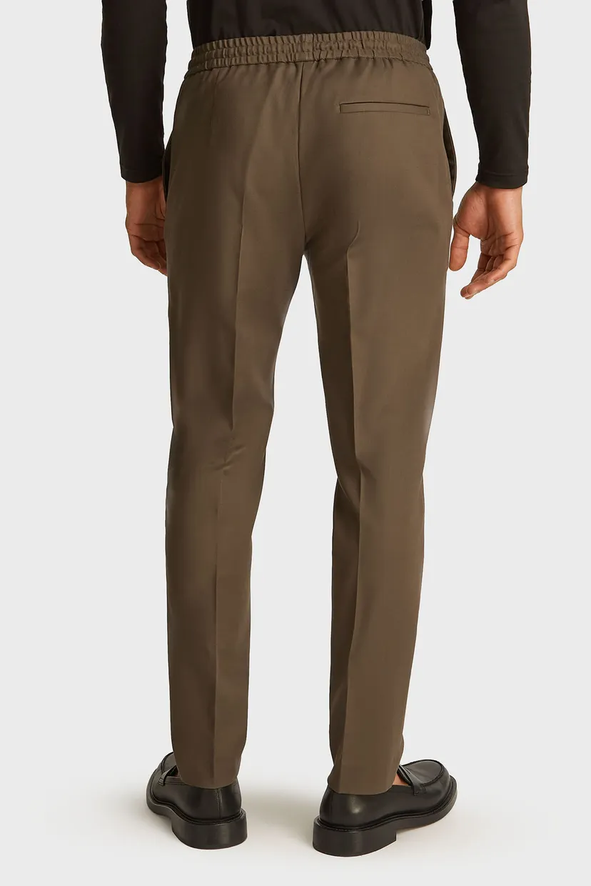 Чоловічі зелені брюки COTTON VISCOSE TAPERED JOGGER 3