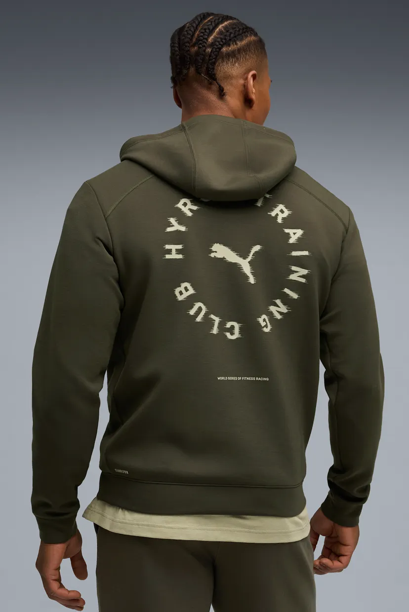 Чоловіче темно-зелене худі PUMA x HYROX CLOUDSPUN Hoodie Men 3
