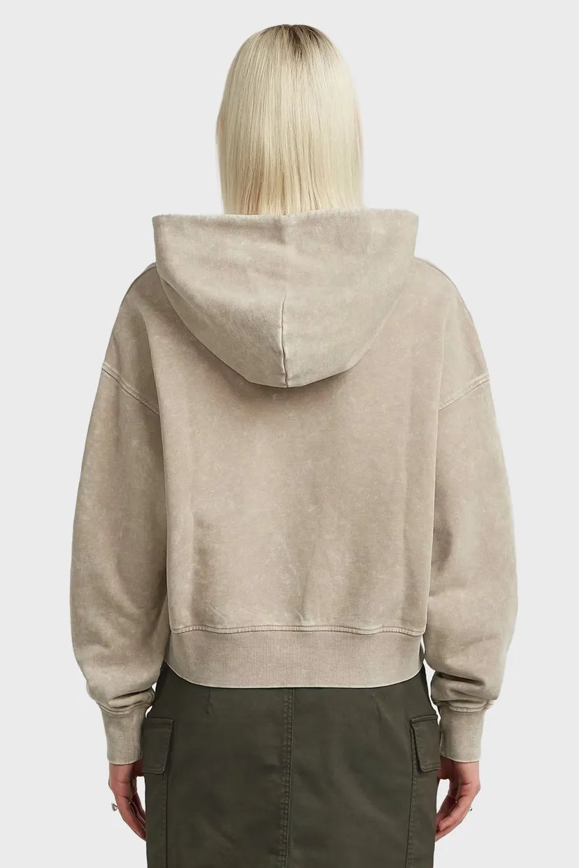 Жіноче бежеве худі Washed 4