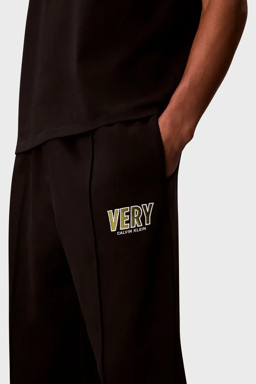 Чоловічі чорні спртивні штани PREMIUM FLEECE LOGO PINTUCK 4
