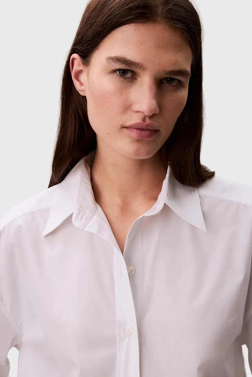 Жіноча біла сорочка Poplin 4