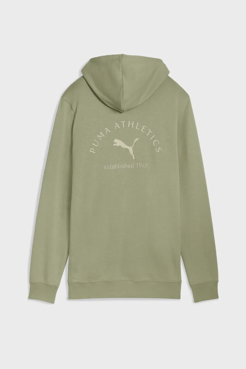 Чоловіче оливкове худі PUMA Class Graphic Hoodie Men 5