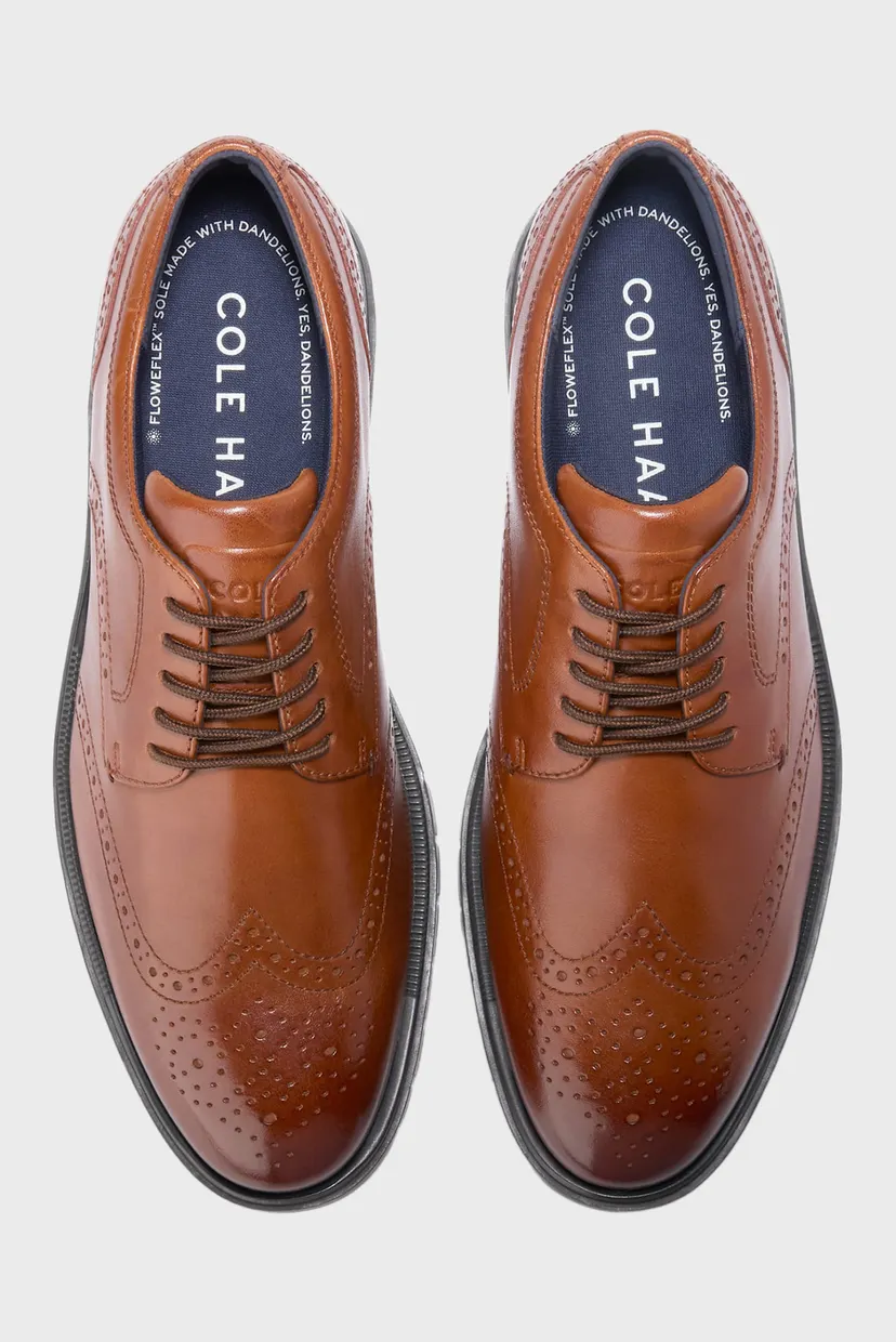 Мужские коричневые кожаные броги GrandFlex Dress Wingtip Oxford 4