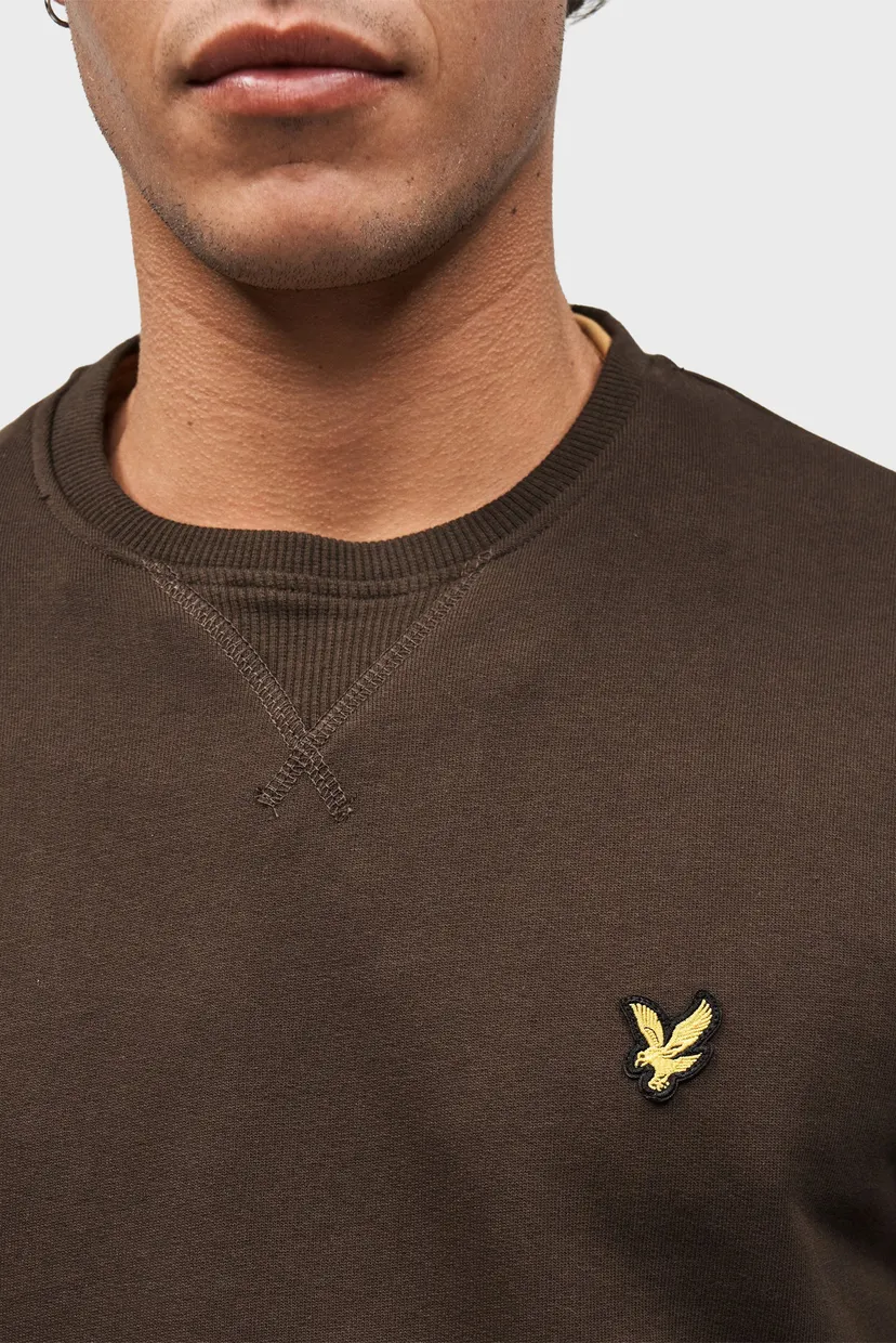 Мужской темно-коричневый свитшот CREW NECK 4