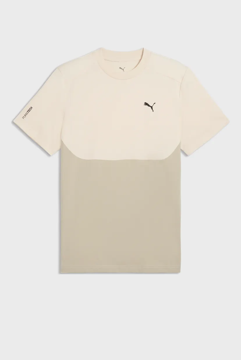 Мужская бежевая футболка PUMATECH Tee Men 4
