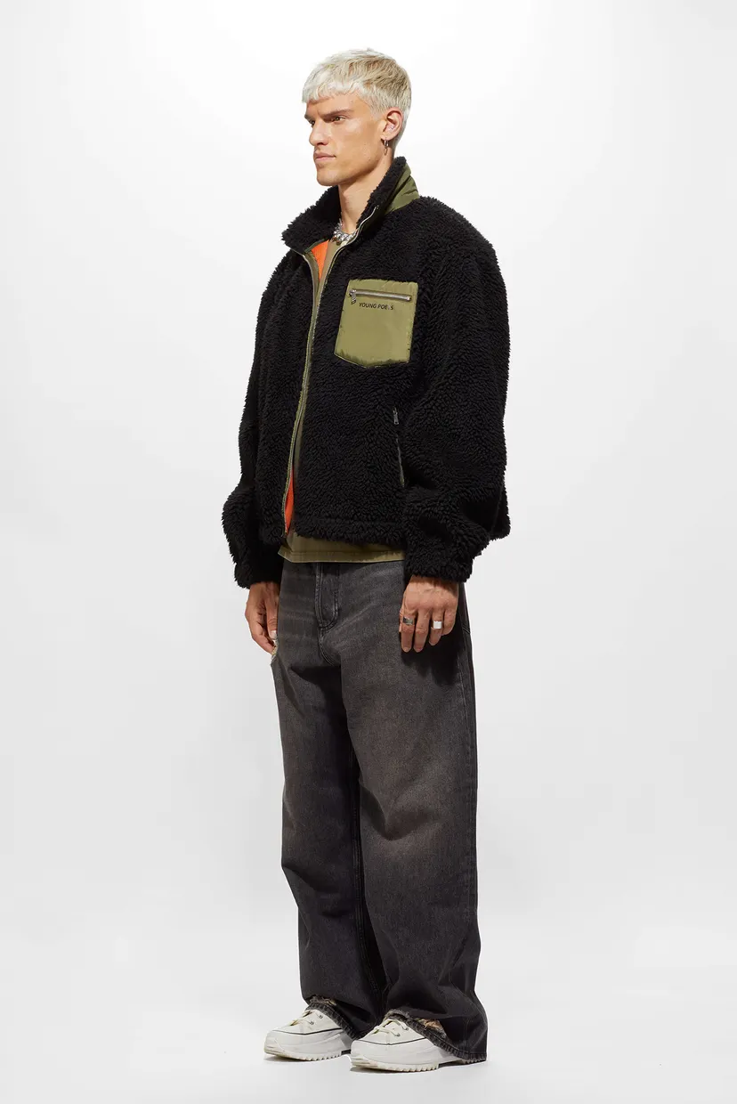 Чоловіча чорна куртка Alan oversized 231 4