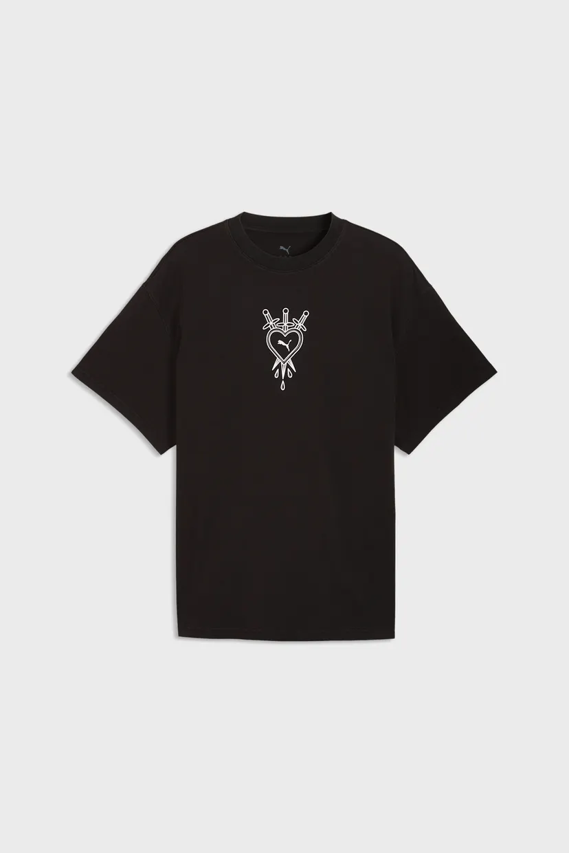 Чоловіча чорна футболка Swish N' Ink III Oversized Basketball Tee Men 4