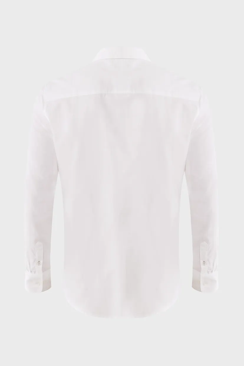 Чоловіча біла сорочка Smart herringbone shirt 7