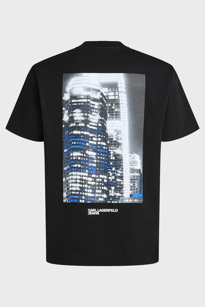 Чоловіча чорна футболка cityscape 6