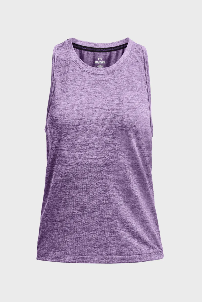 Женская фиолетовая майка UA Seamless Stride Singlet 4