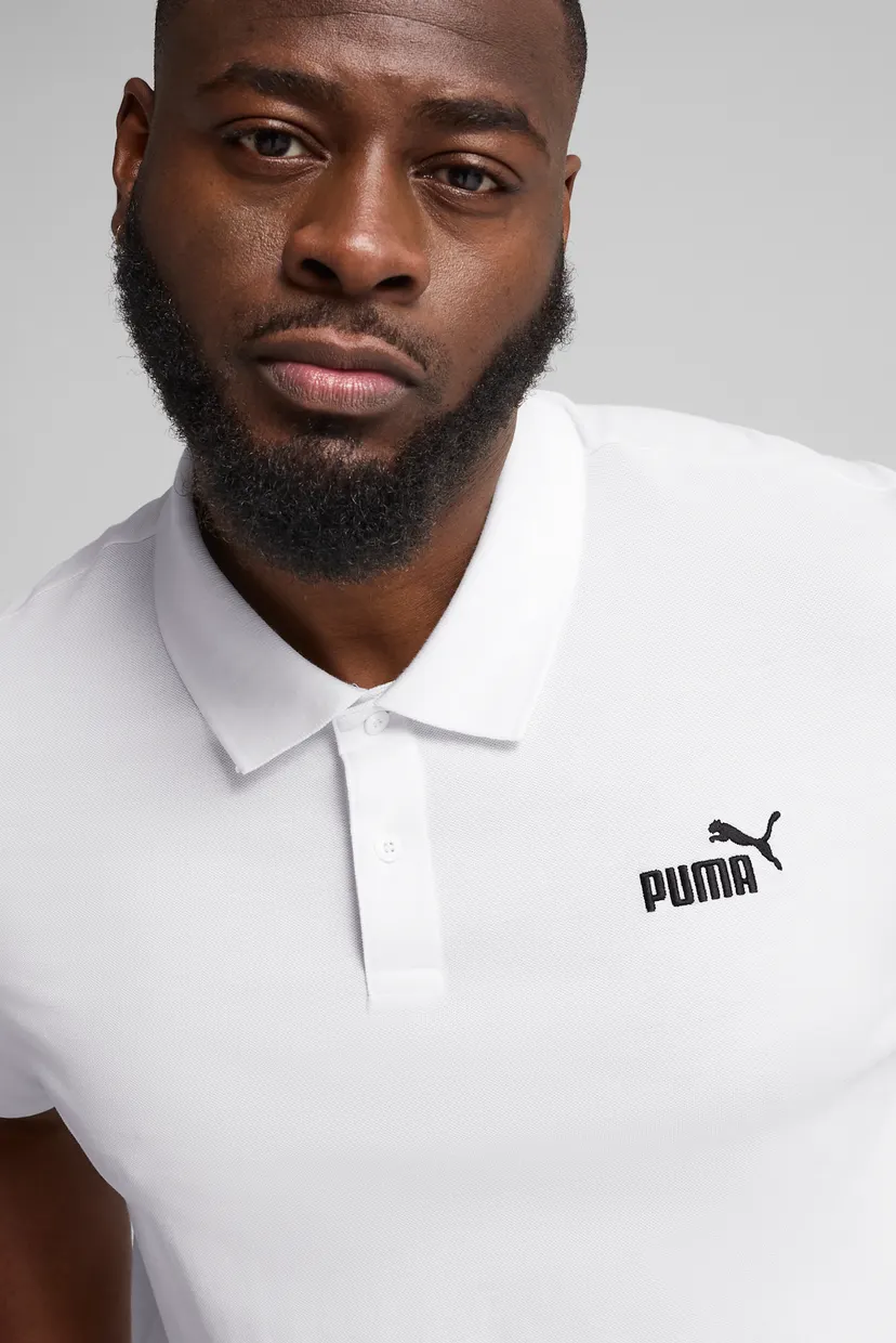 Мужское белое поло Essentials No. 1 Logo Pique Polo Men 7