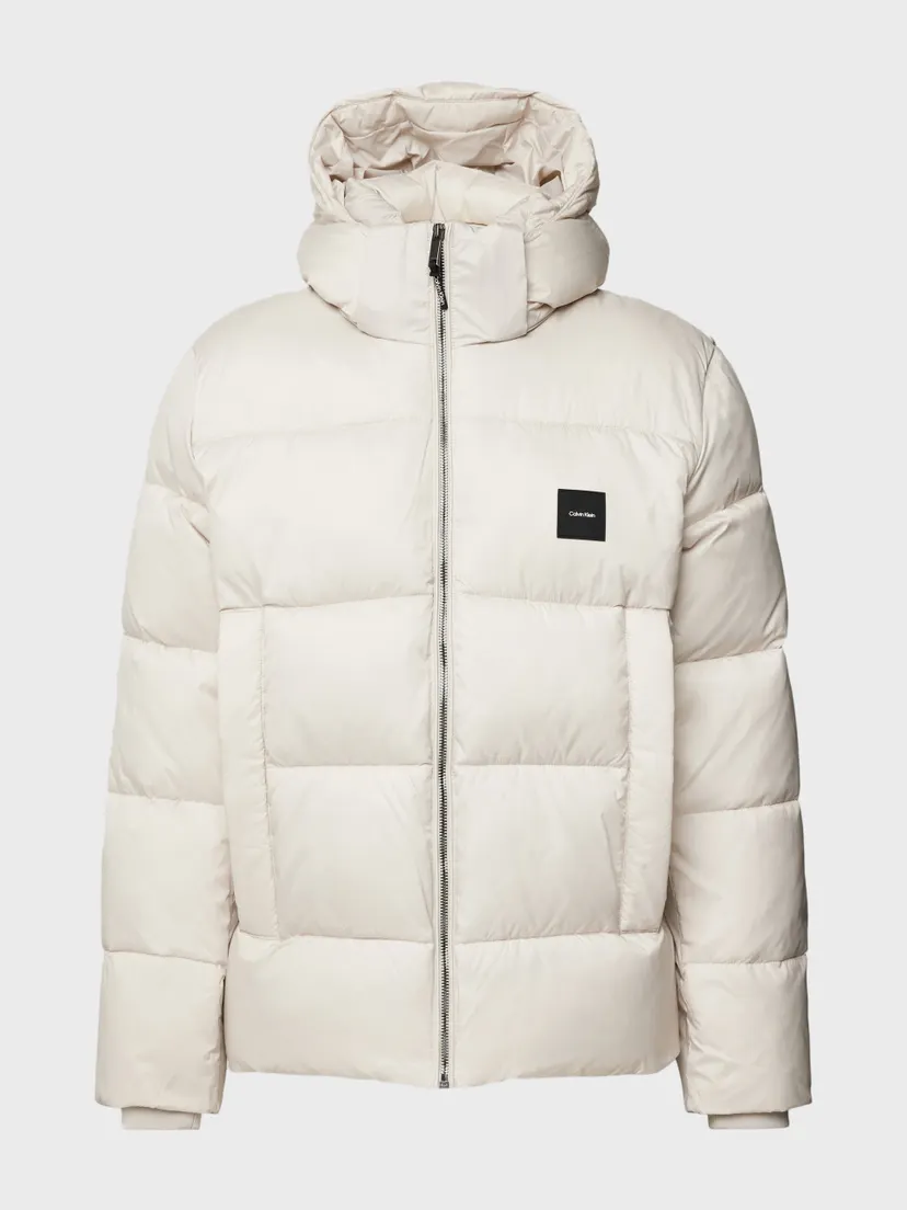 Чоловіча біла куртка HOODED QUILT PUFFER MW 5