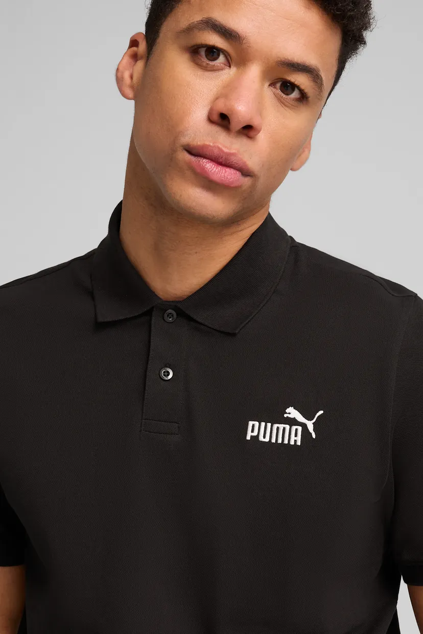 Чоловіче чорне поло Essentials No. 1 Logo Pique Polo Men 5