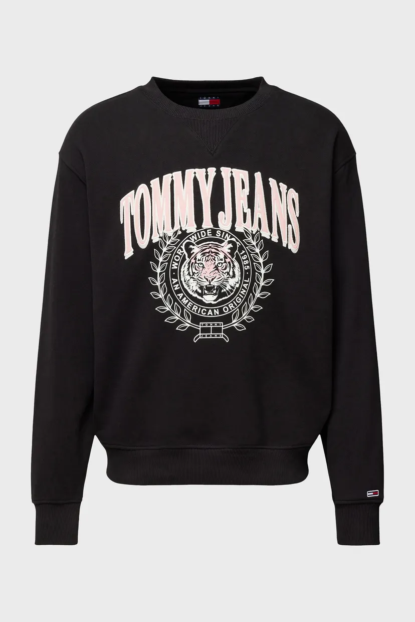 Мужской черный свитшот TJM RLX VARSITY TIGER CREW 5