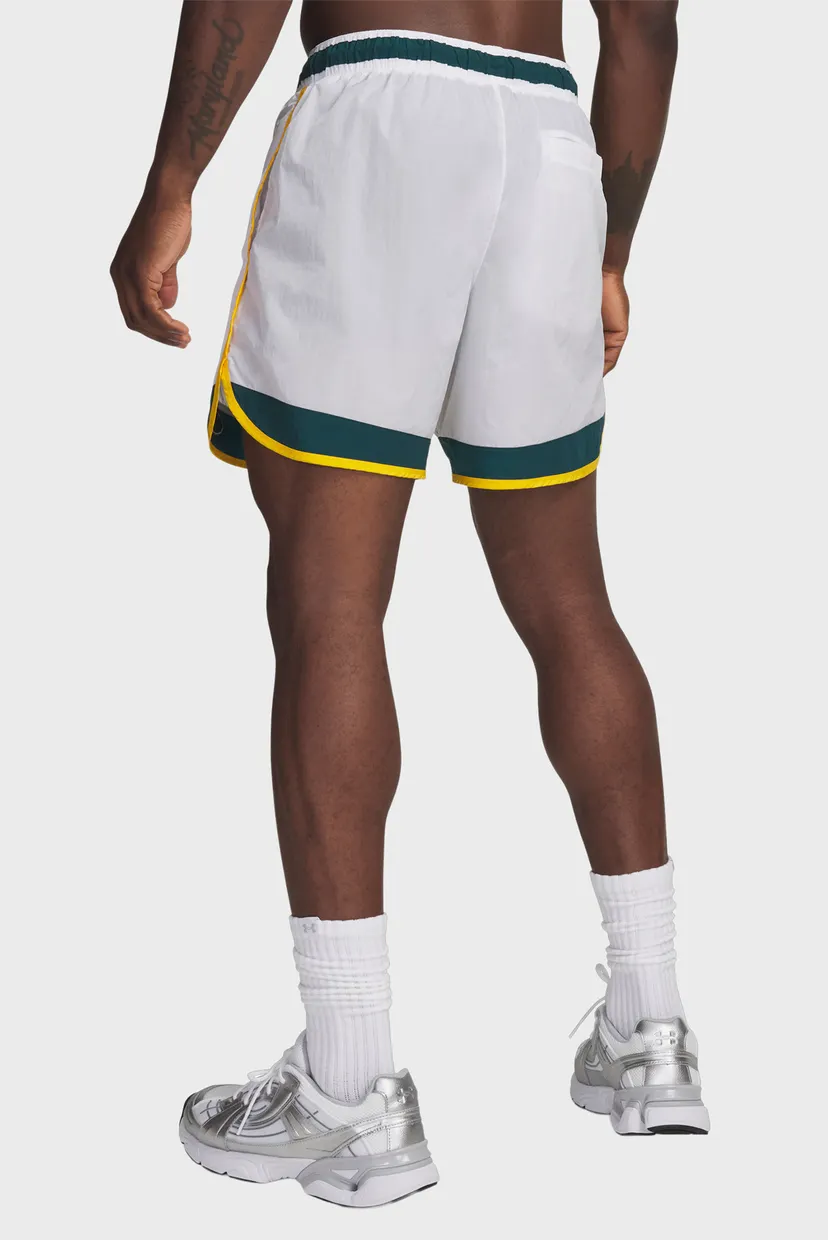 Чоловічі білі шорти UA Icon Woven Track Shorts-WHT 3