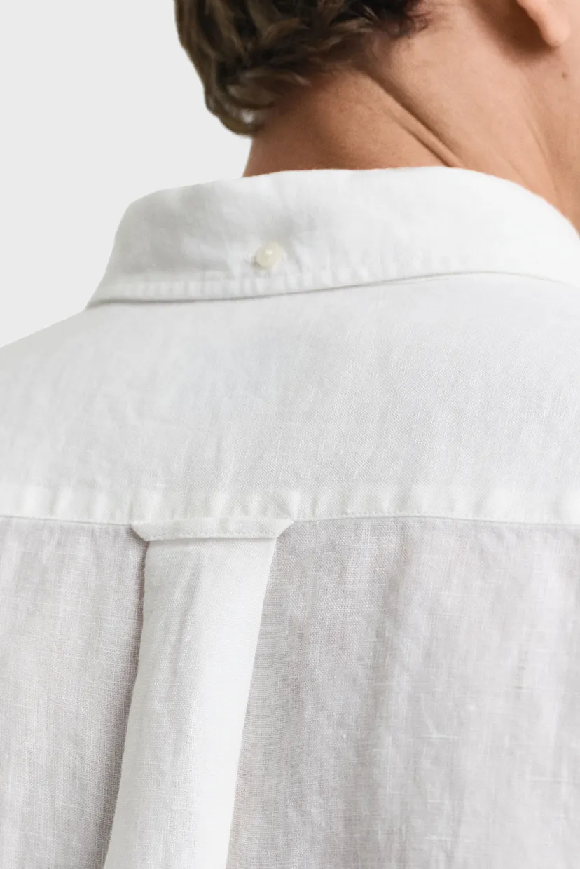 Мужская белая льняная рубашка REG LINEN SHIRT 4