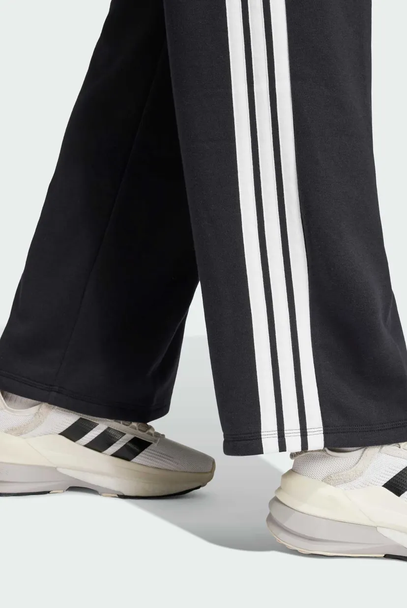 Женские черные спортивные брюки Essentials 3-Stripes Open Hem French Terry 5